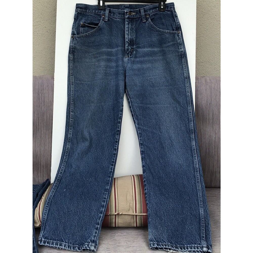 Wrangler 96501MR Men's Relaxed Fit Jeans Blue Pre-Owned